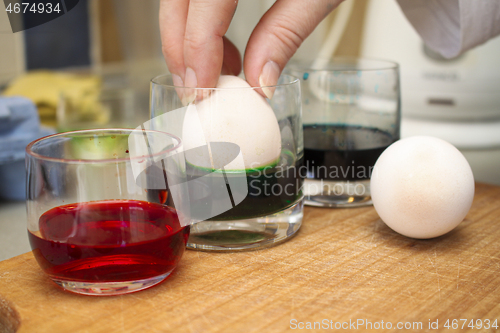 Image of Dying of the eggs for Easter