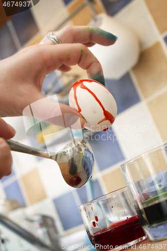 Image of Dying of the eggs for Easter