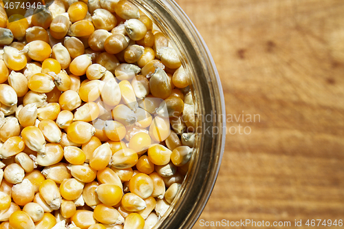 Image of Popcorn corn in glass jar