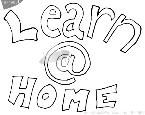 Image of Learn @ home words