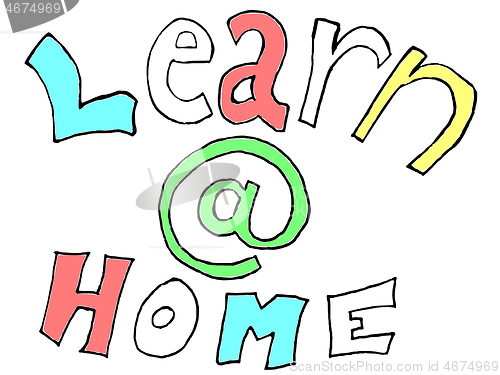 Image of Learn @ home words