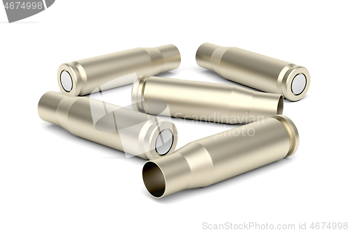 Image of A few empty bullet cartridges