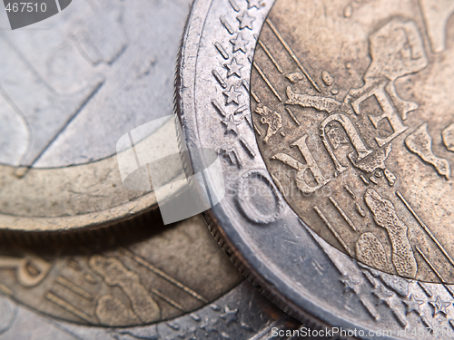 Image of Euro Coins Close-up