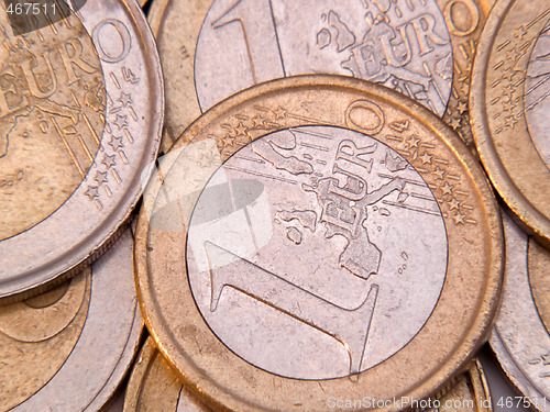 Image of Euro Coins Close-up