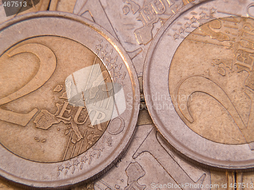 Image of Euro Coins Close-up