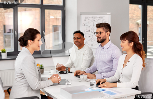 Image of recruiters having job interview with employee