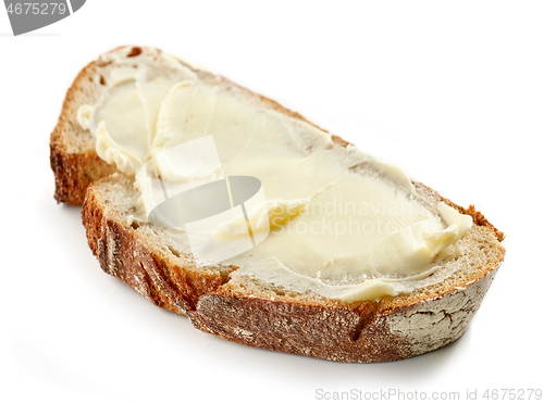 Image of slice of bread with butter