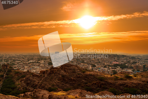 Image of Jodhpur ( Also blue city) is the second-largest city in the Indi