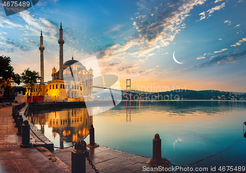 Image of Mosque and Bosphorus bridge