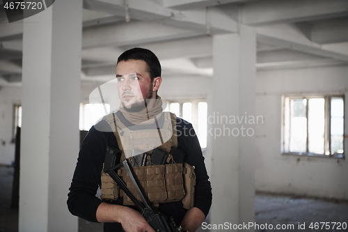 Image of special agent soldier portrait wearing casual clothing