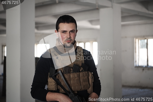 Image of special agent soldier portrait wearing casual clothing