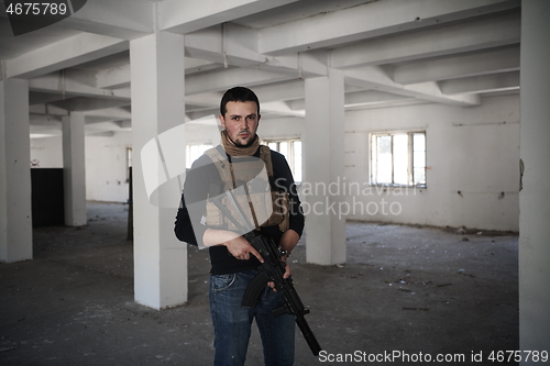 Image of special agent soldier portrait wearing casual clothing