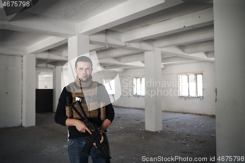 Image of special agent soldier portrait wearing casual clothing