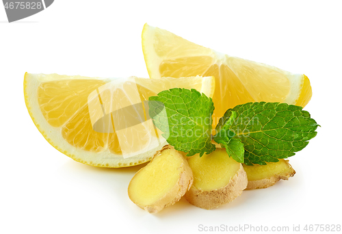 Image of lemon, ginger and mint