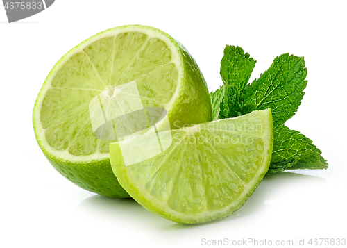 Image of lime and mint leaves
