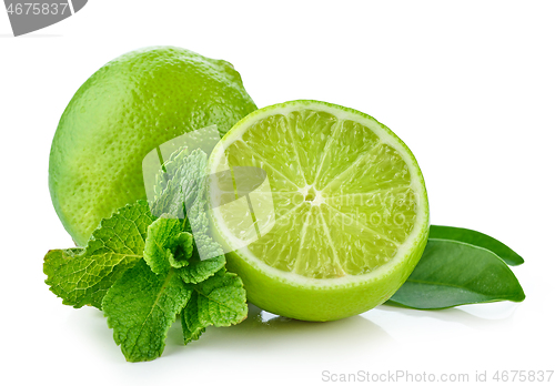 Image of lime and mint leaves