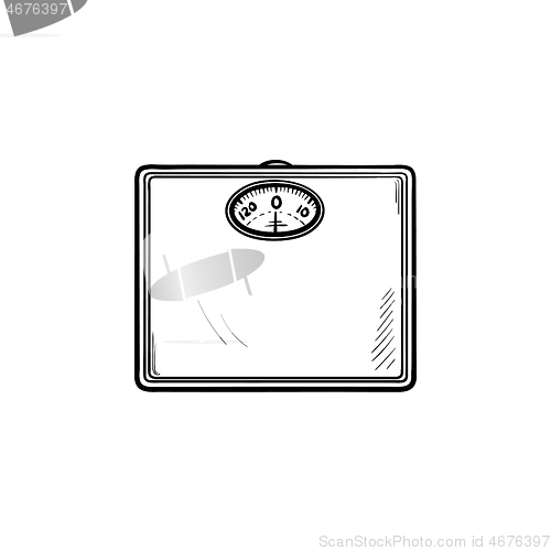 Image of Scales hand drawn outline doodle icon.