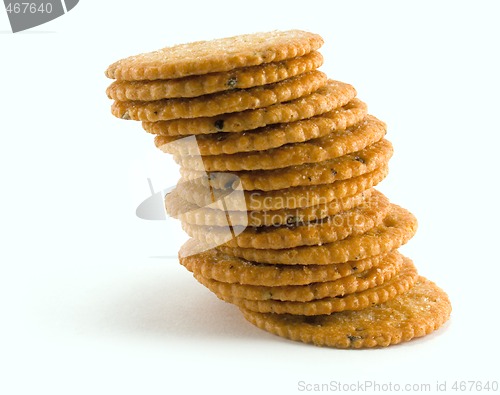 Image of crackers on white background