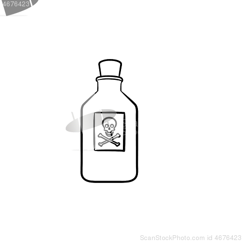 Image of Poison hand drawn outline doodle icon.