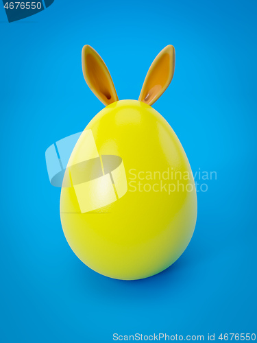 Image of sweet Easter decoration bunny with egg