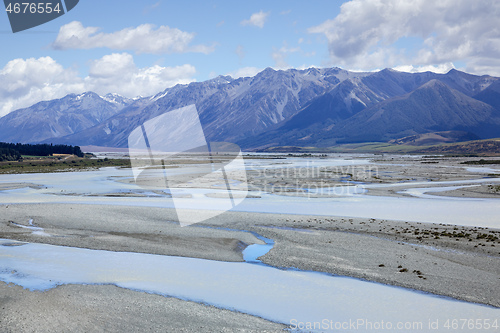 Image of Mountain Alps scenery in south New Zealand