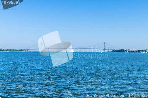 Image of the Verrazano Narrows Bridge at New York USA