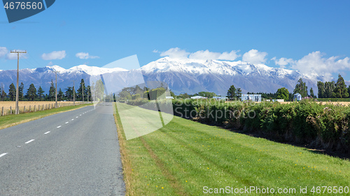 Image of Mount Taylor and Mount Hutt scenery in south New Zealand