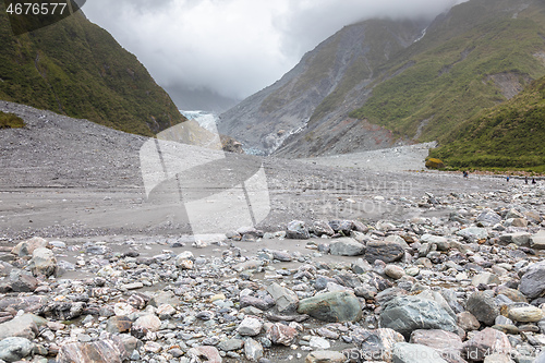 Image of Riverbed of the Franz Josef Glacier, New Zealand