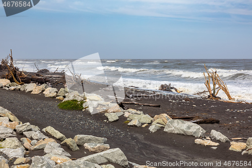 Image of jade beach Hokitika, New Zealand