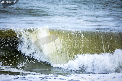 Image of stormy ocean scenery background