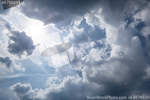 Image of very cloudy sky weather
