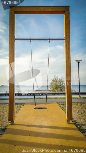 Image of Big swing with view to the sea