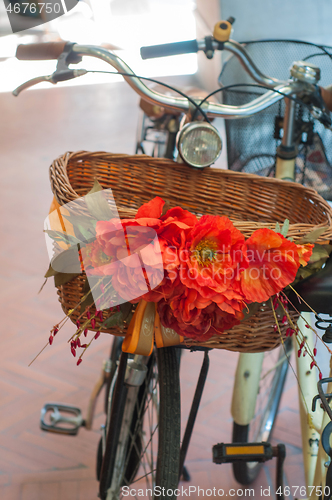 Image of Bicycle with flowers in Spain