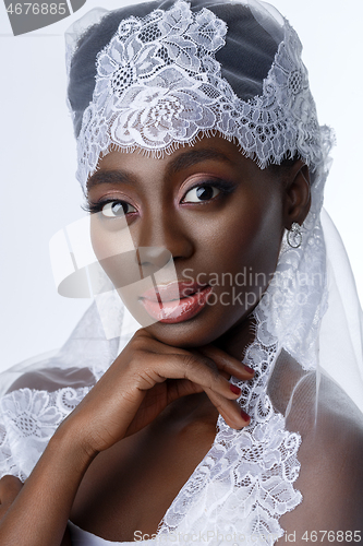 Image of Beautiful black skin bride