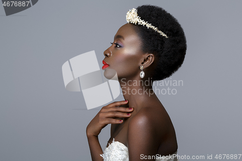 Image of Beautiful black skin bride