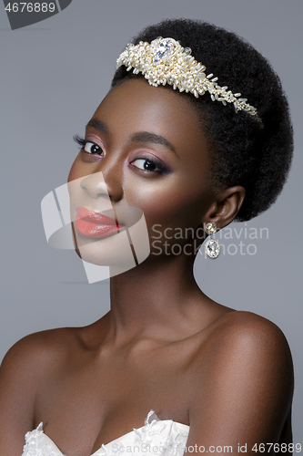 Image of Beautiful black skin bride