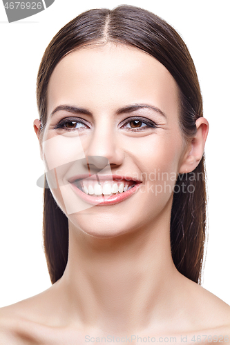 Image of beautiful girl with healthy teeth