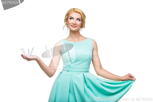 Image of Woman with princess crown