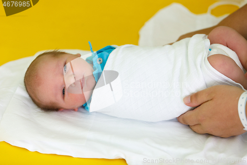 Image of Newborn baby infant in the hospital