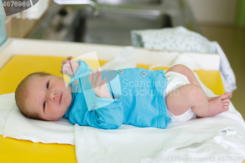 Image of Newborn baby infant in the hospital