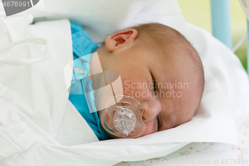 Image of Newborn baby infant in the hospital