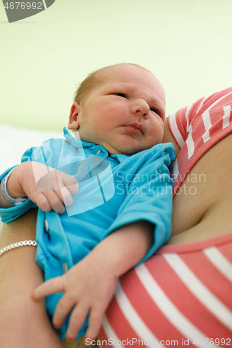 Image of Newborn baby infant in the hospital