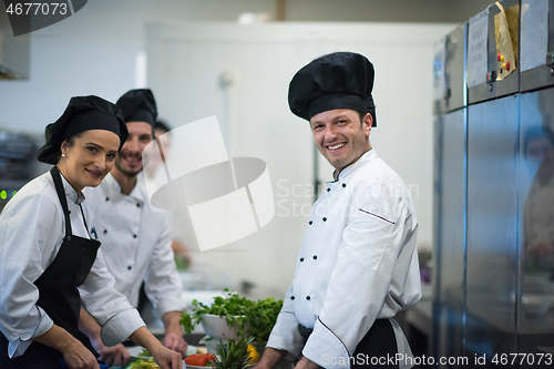 Image of team cooks and chefs preparing meals