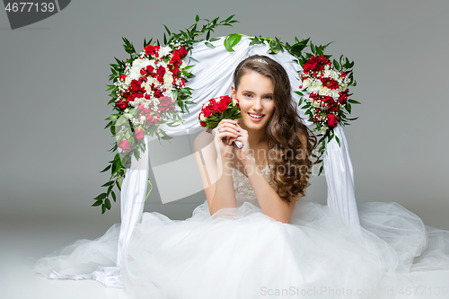 Image of Beautiful young bride girl