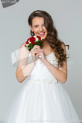 Image of Beautiful young bride girl