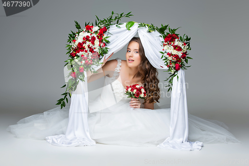 Image of Beautiful young bride girl