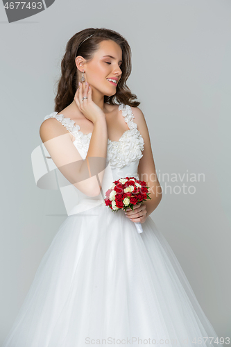 Image of Beautiful young bride girl