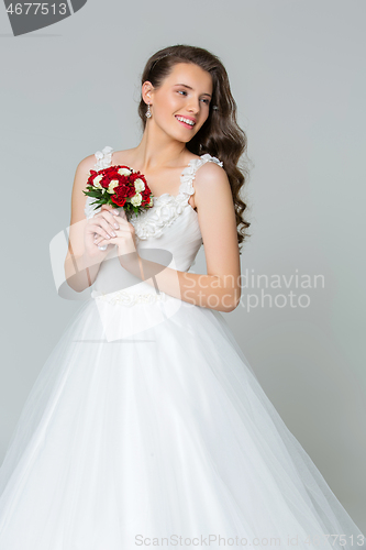 Image of Beautiful young bride girl