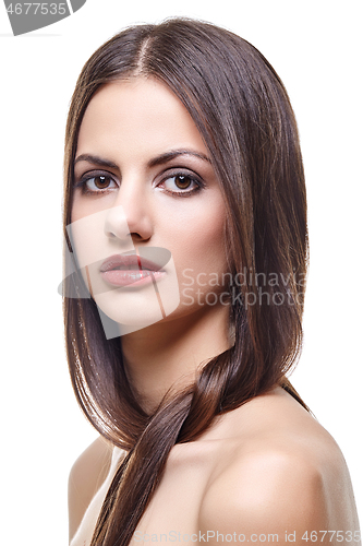 Image of beautiful girl with healthy long hair