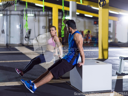 Image of athletes working out their arms